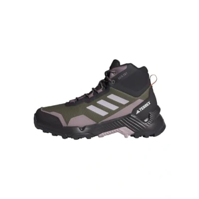Afbeelding van Adidas Terrex Eastrail 2 MID RAIN.RDY Outdoorschoenen, Dames, Maat: 38 2/3, Olive strata/silver dawn/amber tint Imitatieleer/ textiel