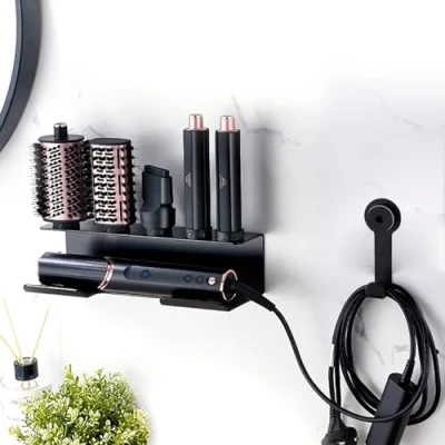 Afbeelding van MidingChai Wandhouder compatibel met Shark Flex Style Hair 5 in 1, föhnhouder Style, badkamerorganizer voor opbergopzetstukken, rek koordhaak