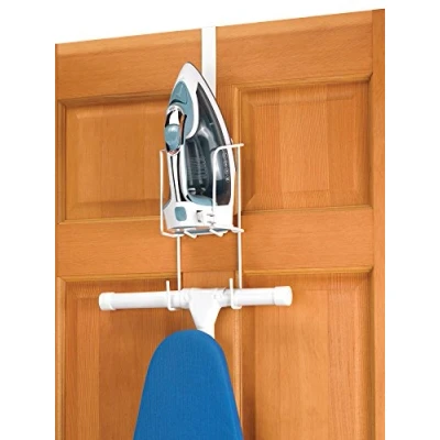 Afbeelding van Whitmor Strijkplank voor de deur, draadorganizer, wit, strijkplank, ijzer