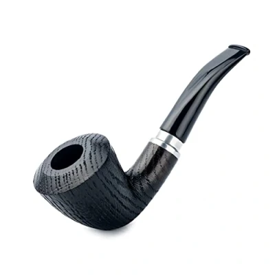 Afbeelding van Dr. Watson Pijp, Calabash 21 serie, Handgemaakt van eikenhout, Past 9mm filter (Zwart)