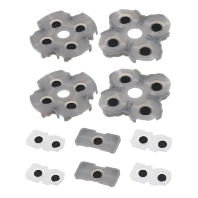 Afbeelding van 2 Set Siliconen Geleidende Knop Pads Controller Handvat L1R1 Knoppen Vervanging Reparatie Deel Compatibel met PS5 Grijs