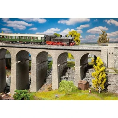 Afbeelding van Faller Viaduct set, 2 sporig modelbouwsets, hobbybouwspeelgoed voor kinderen, modelverf en accessoires