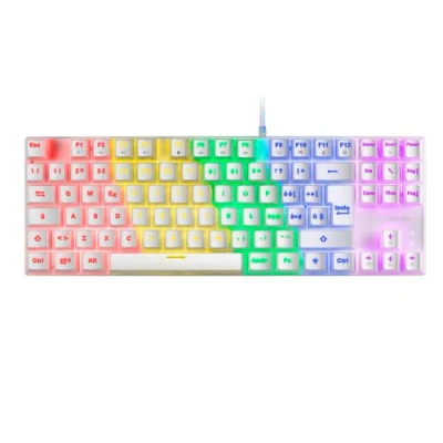 Afbeelding van Mars Gaming MK80 Wit, Mechanisch Toetsenbord TKL FRGB, Antighosting, Switch Mechanische Blaw, Italiaans Taal