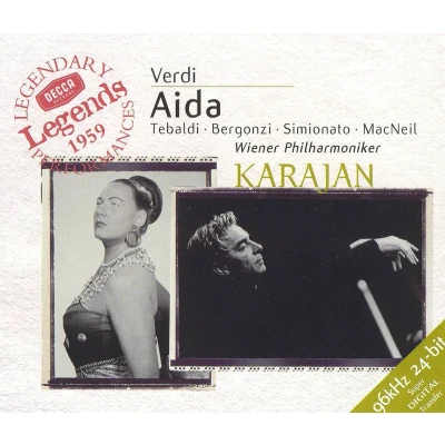 Afbeelding van Verdi: Aida / Karajan, Tebaldi, Bergonzi, Wiener Philharmoniker et al