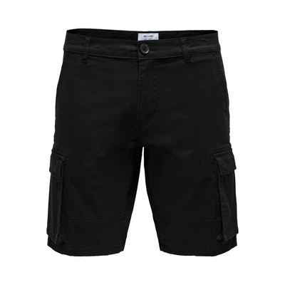 Afbeelding van ONLY &amp; SONS regular cargo short zwart
