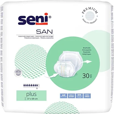 Afbeelding van Seni San Plus Inkontinenzvorlage 30 Stück B0C5X7ZQ8N Packung (30 Stück)