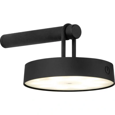 Afbeelding van JUST LIGHT. LED wandlamp Arma, zwart kunststof IP44
