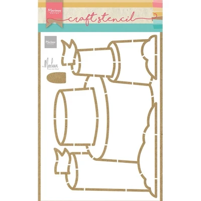 Afbeelding van Marianne D Craft Stencil Zandkasteel PS8124 21x15cm