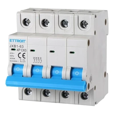 Afbeelding van ZOREI Automatische stroomonderbreker, 4P 220 V en 380 6 kA, voor eenfasig driefasig, MCB C63 63A