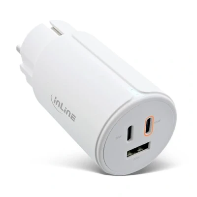 Afbeelding van InLine USB PD voedingseenheid (65 W), lader, Wit