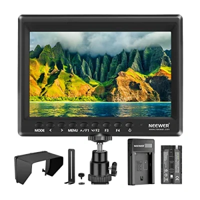 Afbeelding van NEEWER Veldmonitor 7 inch 1280 x 800 IPS schermset: ondersteunt ingang met 2600 mAh lithium ion batterij, USB oplader voor DSLR camera/camcorder