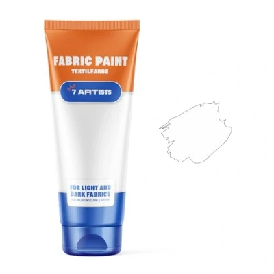 Afbeelding van Textielverf 7 Artists Machinewasbaar Wit 60ml Ideaal Voor Wasbare Kinderen Wasbaar Stoffen Kleuren