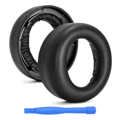 Afbeelding van MMOBIEL Oorkussens voor Sony PlayStation 5 3D Pulse Wireless PS5 Hoofdtelefoon Protein PU Koptelefoon Oorkussen Earpads Zwart