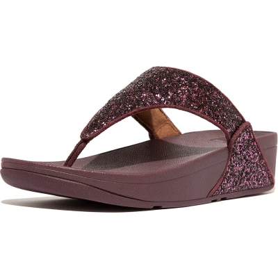 Afbeelding van Fitflop LULU Glitter Toethongs Teensandalen, Dames, Maat: 41, Metallic mauve wine Kunststof