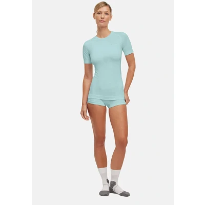 Afbeelding van FALKE Dames Baselayer Shirt Warm Ronde Hals W S/S TS Functioneel Materiaal Sneldrogend 1 stuk, Groen (Jade 7439) Nieuw Milieuvriendelijk, S
