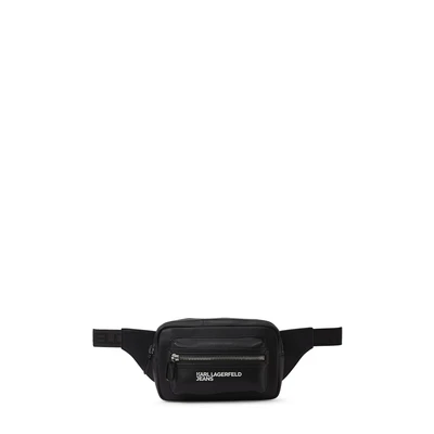 Afbeelding van Karl Lagerfeld Jeans Essential Grainy Bumbag Unisex Heuptas, Maat: One Size, Black