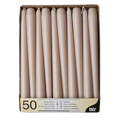 Afbeelding van Papstar Kroonluchter kaarsen Ø 2,2 cm, 25 cm poeder 88340 puntige houderkaarsen, 50 stuks