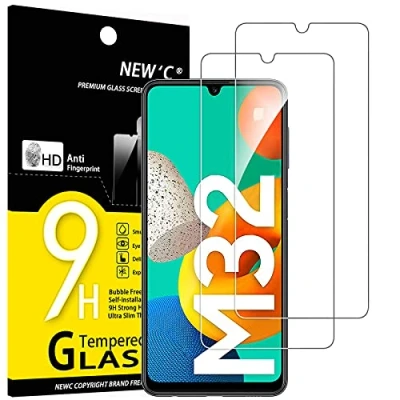 Afbeelding van NEW&#039;C 2 Stuks, Screen Protector voor Samsung Galaxy M32 5G, Gehard Glass Schermbeschermer Film 0.33 mm ultra transparant, resistent