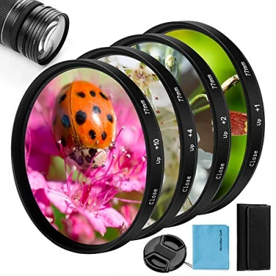 Afbeelding van 43 mm close up lens filter kit, Fotover 4 stuks (+ 1, 2, 4, 10) macrolenzen accessoires kit set voor Canon Nikon Sony Pentax Olympus Fuji DSLR camera