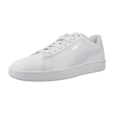 Afbeelding van Puma Smash 3.0 HOLO Sneakers laag whitemauve mist silver voor kinderen, Maat: 36, White mauve Textiel/ synthetisch