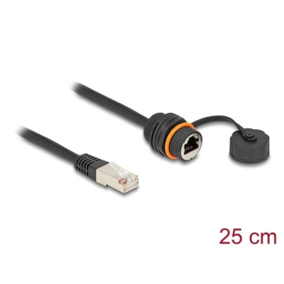 Afbeelding van Delock Kabel RJ45 Stecker zu Buchse Cat.6A zum Einbau mit M20 Gew