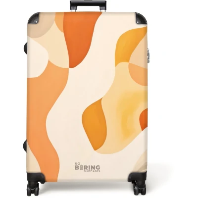 Afbeelding van NoBoringSuitcases.com® Koffer groot Reiskoffer lichtgewicht Abstracte vormen Rolkoffer met 4 wielen Grote trolley XL 98 liter bagage