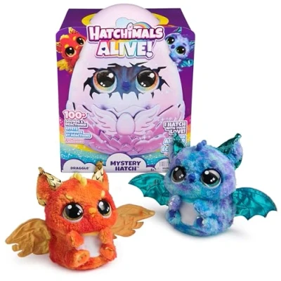 Afbeelding van Hatchimals Alive Mystery Hatch Draggle Interactief verrassingsspeelgoed in een ei met mist, lichtjes en geluiden