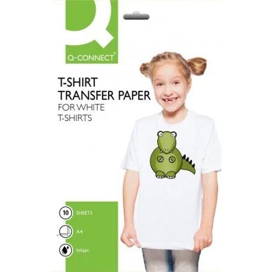 Afbeelding van Q CONNECT T Shirt Transfer Paper, pak van 10 vel transferpapier