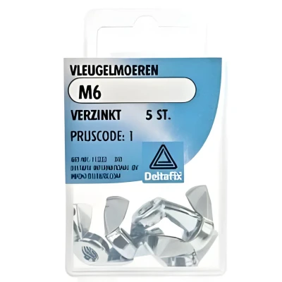 Afbeelding van Deltafix Vleugelmoer M6 5 Stuks