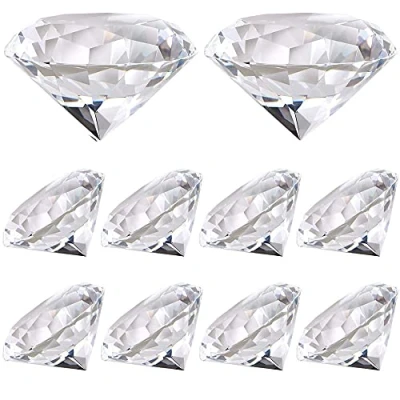 Afbeelding van GZGZKJ 10 stuks heldere kristallen diamanten edelstenen bruiloft kristal diamant presse papier juwelen decoraties kerst tafelmiddelstukken woondecoratie (helder)