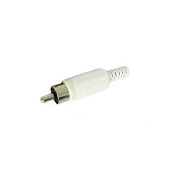 Afbeelding van Mannelijke Rca Plug Wit per 25