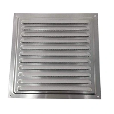 Afbeelding van 300 x mm metalen ventilatierooster zink, met insectenbescherming afvoerlucht/toevoerlucht, ventilatie