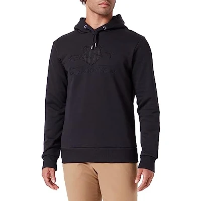 Afbeelding van GANT Tonal Archive Shield Hoodie, Heren, Maat: Medium, Black