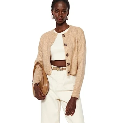 Afbeelding van Trendyol TWOAW24HI00198 Volwassenen Vrouwen Hesje BEIGE S
