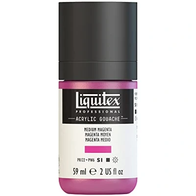 Afbeelding van Liquitex 2059500 Professional Acrylic Gouache, acrylverf met gouache eigenschappen, lichtecht, watervast 59ml Fles, Medium Magenta
