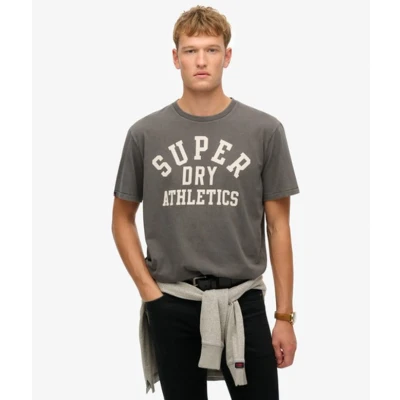 Afbeelding van Superdry Mannen Athletic Essential T shirt met Print Donkergrijs Grootte: Xxxl