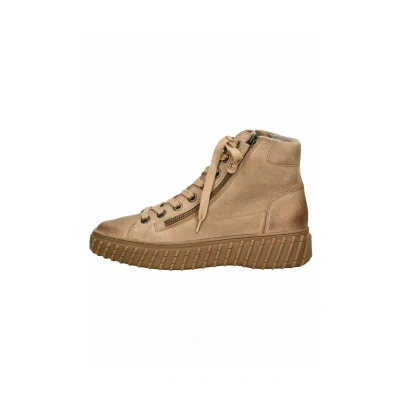 Afbeelding van Paul Green Veterboots, Dames, Maat: 36, Grained nubuk tan Schoenen