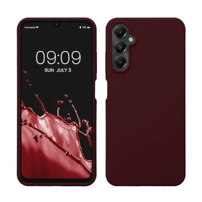 Afbeelding van kwmobile telefoonhoesje geschikt voor Samsung Galaxy A05s Hoesje met siliconen coating Smartphone case in bordeaux violet