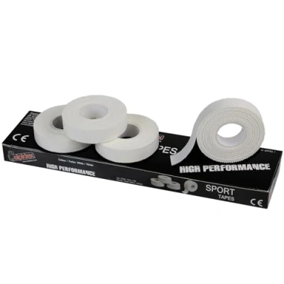 Afbeelding van ALPIDEX 4 Stuk Sport Tape Set 1,5 cm x 10 m Zinc Oxid Vingertape, Kleur:Wit