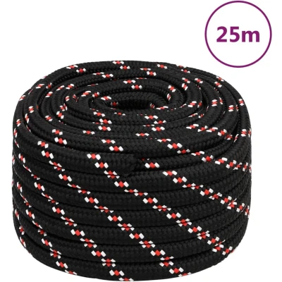 Afbeelding van vidaXL Boot touw 20 mm 25 m polypropyleen zwart