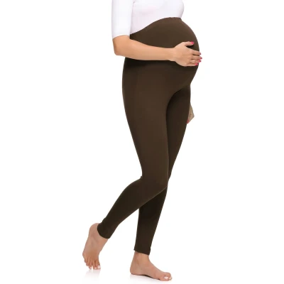 Afbeelding van Merry Style MS MS10 297 LE 2Pack Dames Zwangerschapsleggings Leggings Sport Vrijetijdsbroek Lang Viscose Sporbroek Yogabroek Bruin XS