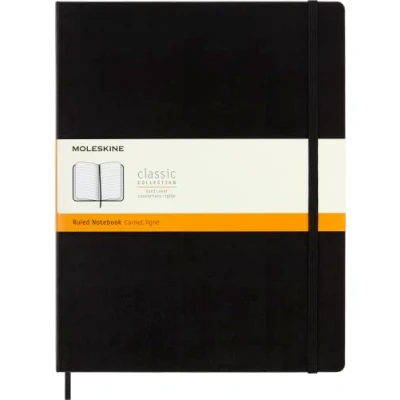 Afbeelding van Moleskine Klassiek gelinieerd notitieboekje met harde kaft en elastische sluiting afmetingen XXL 21,6 x 27,9 cm kleur zwart, 192 pagina&#039;s