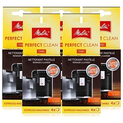 Afbeelding van Melitta Perfect Clean Espresso Machines Reinigingstabs 4 x 1,8 g (verpakking van 5 stuks)