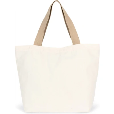 Afbeelding van Kimood Grote, gerecyclede shopper met platte bodem KI5204 Ecume / Hemp