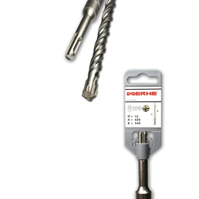 Afbeelding van WERHE Professionele SDS plus beton en steenboren, 12 x 600 mm hamerboor, steenboor, betonboor