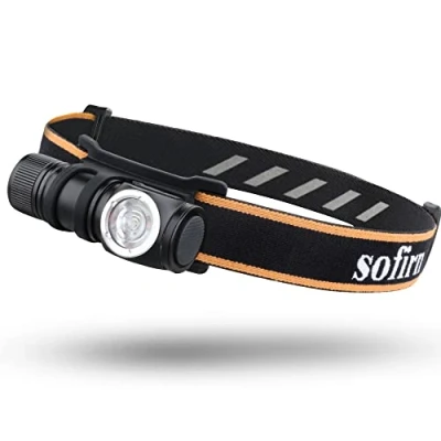 Afbeelding van sofirn HS10 Mini hoofdlamp, EDC zaklamp, krachtig, multifunctioneel, max. 1100 lumen, bereik 129 m, IPX 8, waterdicht, gebogen lamp, led, oplaadbaar, voor sport, werk, vissen enz