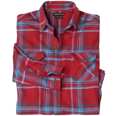 Afbeelding van Atlas for Men Authentiek geruit flanellen overhemd Heren Verkrijgbaar in grote maten 3XL
