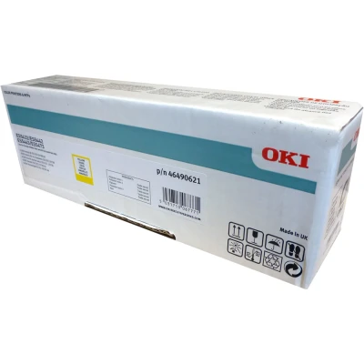 Afbeelding van Originele Toner OKI 46490621 Geel Zwart
