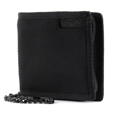 Afbeelding van PacSafe RFIDsafe Z100 Portemonnee Black Zwart Moneybelts &amp; Documenttasjes
