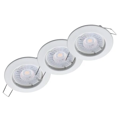Afbeelding van Oktaplex lighting Set van 3 LED inbouwspots Sedan met module 4,8W 2700K 230V 380lm warm wit 110 spot gatgrootte 60mm